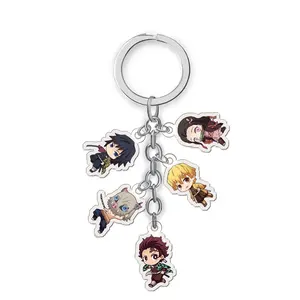 Popular Japanese Anime Demon Slayer Acrylic Pendant Keychain For Anime Funs