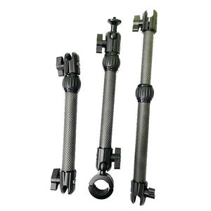 Adaptateur universel de boule de montage de caméra à 14 vis en aluminium avec <span class=keywords><strong>bras</strong></span> télescopique en fibre de carbone pour support de téléphone guidon vélo - Product Image 6