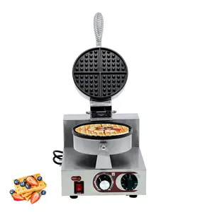Sıcak satış ticari yapışmaz Flip belçika gofreti yapımcısı aperatif Baker lolipop Waffle yapma makinesi