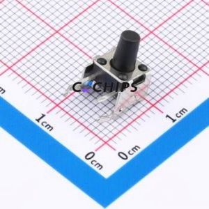 GT-TC101B-H090-L1 Tactile Switch Through hole,6x7.5mm Switch Single Pole Single Throw Round Button 2.5N Right Angle Insert - Product Image 1