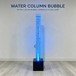 Lampe Colonne à Bulles d'Eau LED RGB sur Pied, Base Carrée en Acrylique, Design Moderne, Taille Personnalisable, Télécommande - Vente Flash - Product Image 1