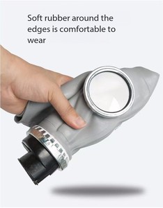 Masker <span class=keywords><strong>Gas</strong></span> uap asam Filter tunggal <span class=keywords><strong>Respirator</strong></span> perlindungan ganda dapat digunakan kembali - Product Image 6