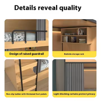 Cadre de lit moderne double queen simple mezzanine Vente en gros Conception de capsules Lits en bois et fer pour chambre à coucher Appartement Étudiants