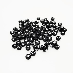 도매 4*7mm 어린이 DIY 편지 알파벳 비즈 아크릴 비즈 우정 팔찌 열쇠 고리 액세서리 비즈 - Product Image 3