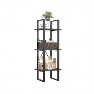 Libreria a 3 Ripiani in Legno Ingegnerizzato Grigio 15.7x11.8x41.3, Arredamento per Bambini, Design Minimalista - Product Image 1