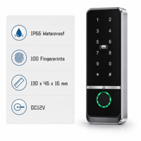 Clavier d'accès par empreinte digitale WiFi Tuya 2.4G, étanche IP66, 100 empreintes digitales, carte d'identité en option, carte IC, contrôle d'ouverture de porte à distance