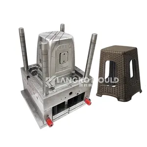 new design Plastic injection garden rattan surface stool molding solution mould factory