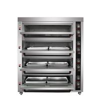 Four à pizza à gaz commercial d'intérieur à deux portes, friteuse à air chaud, cuisinière électrique et four à pain de 24 pouces 110 volts