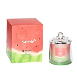 Velas Aromáticas de Soya con Aroma a Sandía Hechas a Mano en Recipiente de Vidrio Transparente |   Velas Perfumadas para Personalización OEM con MOQ Bajo - Product Image 6