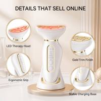 Masseur de cou et de visage OEM ODM EMS, appareil électrique portable pour raffermir le cou, outil de rajeunissement de la peau vibrant, rechargeable par USB