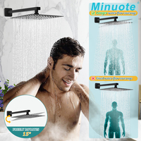 Robinet de douche européen pour salle de bain, mitigeur de douche encastré, ensemble de douche mural luxueux avec cascade et pluie