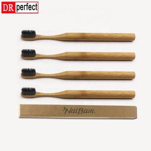 100% Brosse à dents en bambou zéro déchet 4-Pack pour les familles Nylon à poils durs pour enfants Marque privée Usage domestique - Product Image 6