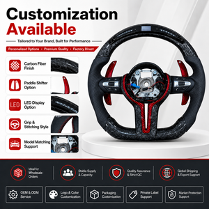 Volant sport en fibre de carbone personnalisé de luxe, garniture intérieure, pièces de rechange pour l'amélioration de l'intérieur, kits de style racing pour BMW - Product Image 6