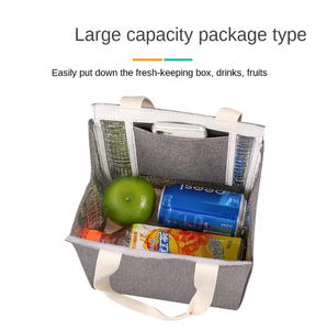 Portable Thickened Plaid <b>Lunch</b> <b>Box</b> <b>Bag</b> Office Worker Student Party Fresh-Keeping Insulation Promotional Tote <b>Bags</b> - Product Image 5