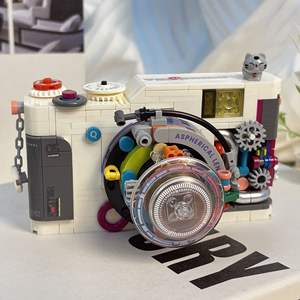 Weile Creative Brick Retro Camera Model <b>Building</b> <b>Blocks</b> 400-800 Pieces DIY Desktop Ornament For Teens And Kids - Product Image 4