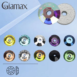 Piedras de Cristal Giamax, Color Topacio Púrpura Terciopelo, Cristal AB, para Coser, con Base Plana y Orificio Central, para Prendas, Bolsos y Accesorios - Product Image 1