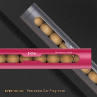 Boule en Bois Alternative Naturelle pour Gousses de Pois, Diffuseur d'Odeurs de Voiture, Perle en Bois Fait à la Main, Parfum de Voiture Personnalisé