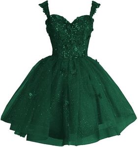 Nuevo <span class=keywords><strong>Vestido</strong></span> de Noche para Mujer, <span class=keywords><strong>con</strong></span> Tirantes, Hombros Descubiertos, Mariposas 3D, <span class=keywords><strong>Vestido</strong></span> Corto de Quinceañera, Brillante, Corte A, para Cóctel o Fiesta - Product Image 5