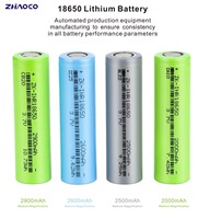 Batteries au lithium ZhaoKe, prix direct usine, haute qualité, 18650 3.7V 2000mAh, 800 cycles, garantie 1 an, pour usage domestique