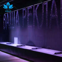 Mur d'eau numérique en acier inoxydable pour intérieur avec cascade graphique programmable pour projet de décoration de hall d'hôtel