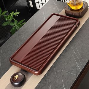 Postman Bamboo <b>Tea</b> Tray Semi-bakery Flat Drainage Kung Fu <b>Tea</b> <b>Set</b> Office Use - Product Image 1