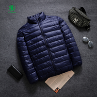Nouveau style de vestes coupe-vent légères style duvet de canard blanc veste d'extérieur décontractée personnalisée pour hommes