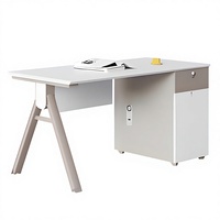 Poste de travail de bureau moderne en bois pour 2 personnes avec cloison, mobilier de direction, table pour personnel