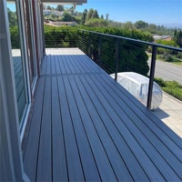 Terrasse en composite, décoration extérieure complète, grain de bois en relief 3D, composite plastique, imperméable, résistant à l'humidité, design moderne