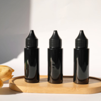 Flacon compte-gouttes en plastique PET noir de haute qualité, 30 ml, flacon compte-gouttes à huile à presser