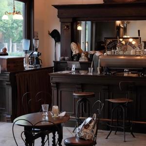 เคาน์เตอร์บาร์วินเทจ MDF ออกแบบร้านเฟอร์นิเจอร์ร้านกาแฟแผนกต้อนรับ - Product Image 3