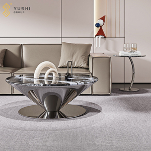 Yushi Groep Mode Stijl Woonkamer Roestvrij Staal Zilver En Goud Aangepast Ontwerp Rechthoekige Villa Modules Salontafel - Product Image 2