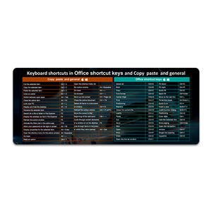 Bán sỉ tùy chỉnh Hot chuyển phím tắt bàn phím mat cao su chuột Pad Bàn phím Excel phím tắt - Product Image 1