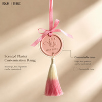 Diffuseur de parfum à bâtonnets en céramique 100 % fait main avec pompons, pierre aromatique personnalisée, parfum d'ambiance pour voiture et maison