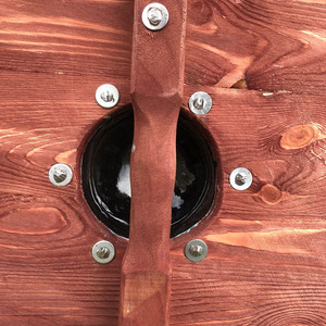 Escudo de Madera para Decoración de Interiores, Escudo de Madera Vikingo Medieval Clásico con Diseño Rústico, Escudo de Madera Hecho en Fábrica al por Mayor - Product Image 2