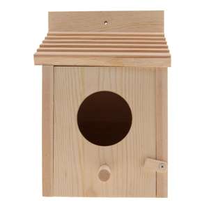 Boîte à oiseaux en bois décorative petits oiseaux maison d'oiseau en bois d'extérieur nichoir suspendu - Product Image 2