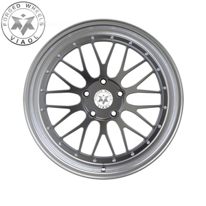 ล้อปลอมแปลงโมโนบล็อค viaol หน้า<span class=keywords><strong>สี</strong></span><span class=keywords><strong>เทา</strong></span> + ลิปสเต็ปขัดเงาพร้อมหมุดย้ำเหมาะสำหรับ BMW 5X120 Audi VW 5x112รุ่นเทสลา - Product Image 3