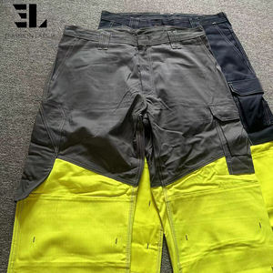 라르수르 맞춤 제작 디스트레스 워싱 반사 스트립 패널링 소방관 카고 팬츠 배기 스트레이트 레그 소방관 작업용 청바지 - Product Image 5