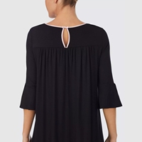 Robe de nuit longue à manches longues pour femme Beefey Classic, super douce, respirante, en lyocell, avec nœud devant, confortable, vêtements de détente, vente flash