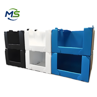 Boîte de tri et de stockage en panneaux alvéolaires PP imperméables et recyclables, OEM ODM, conteneur de tri en plastique réutilisable pour la chaîne d'approvisionnement industrielle
