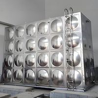 Réservoir d'eau carré soudé en acier inoxydable 304 de qualité alimentaire avec roulement, 1000L 5000L, personnalisé, certifié CE ISO pour l'eau potable
