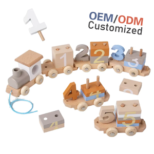 Bằng Gỗ Phim Hoạt Hình Train Xây Dựng Khối Món Quà Sinh Nhật Số Đầu Trò Chơi Giáo Dục Montessori Đồ Chơi Cho Trẻ Em Chàng Trai Cô Gái - Product Image 1