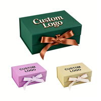 Boîtes pliantes en carton rigide de luxe avec logo personnalisé, fermeture magnétique, emballage cadeau magnétique pliable avec ruban, vente en gros