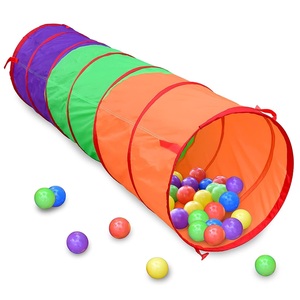 Tunnel de jeu pour enfants et tout-petits, tente tunnel colorée, jouet tunnel à ramper pop-up, tunnel à ramper double usage pour garçons et filles, jeu en plein air - Product Image 1