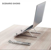 Support portable ergonomique pour ordinateur portable en alliage d'aluminium de 3 mm, support de bureau pliable et réglable pour la maison, le bureau ou comme cadeau