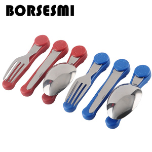 Unico coltello cucchiaio forchetta 3 in 1 pieghevole stoviglie pieghevole posate Set campeggio per il campeggio - Product Image 3