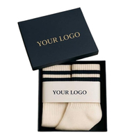 Logo personnalisé imprimé chaussettes boîte-cadeau vide Kraft chaussettes coulissantes boîtes d'emballage pour chaussettes