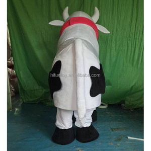 Costume de mascotte de vache personnalisé Funtoys pour <span class=keywords><strong>2</strong></span> <span class=keywords><strong>personnes</strong></span>, cosplay en peluche, deux <span class=keywords><strong>personnes</strong></span>, vache, taureau, animal de dessin animé pour adulte, Halloween, publicité - Product Image 3