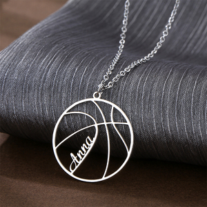 Personalizzato nome personalizzato collana di pallavolo <span class=keywords><strong>per</strong></span> il ragazzo Cild calcio in acciaio inox gioielli sportivi - Product Image 6