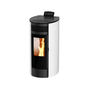Estufa <span class=keywords><strong>de</strong></span> <span class=keywords><strong>Pellets</strong></span> <span class=keywords><strong>de</strong></span> Biomasa Moderna para Interiores, Diseño Redondo, 14.3KW, 90% <span class=keywords><strong>de</strong></span> Eficiencia, Modelo KF1501A, Chimenea <span class=keywords><strong>de</strong></span> <span class=keywords><strong>Pellets</strong></span> para Calefacción del Hogar - Product Image 1
