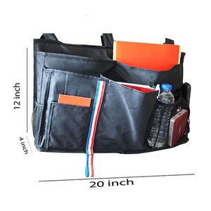 Classic Foldable Eco-Friendly Polyester Bedside Caddy Large <b>Remote</b> <b>Control</b> Organizer 48x31x6.5cm Convenient <b>Storage</b> Sundries - Product Image 1